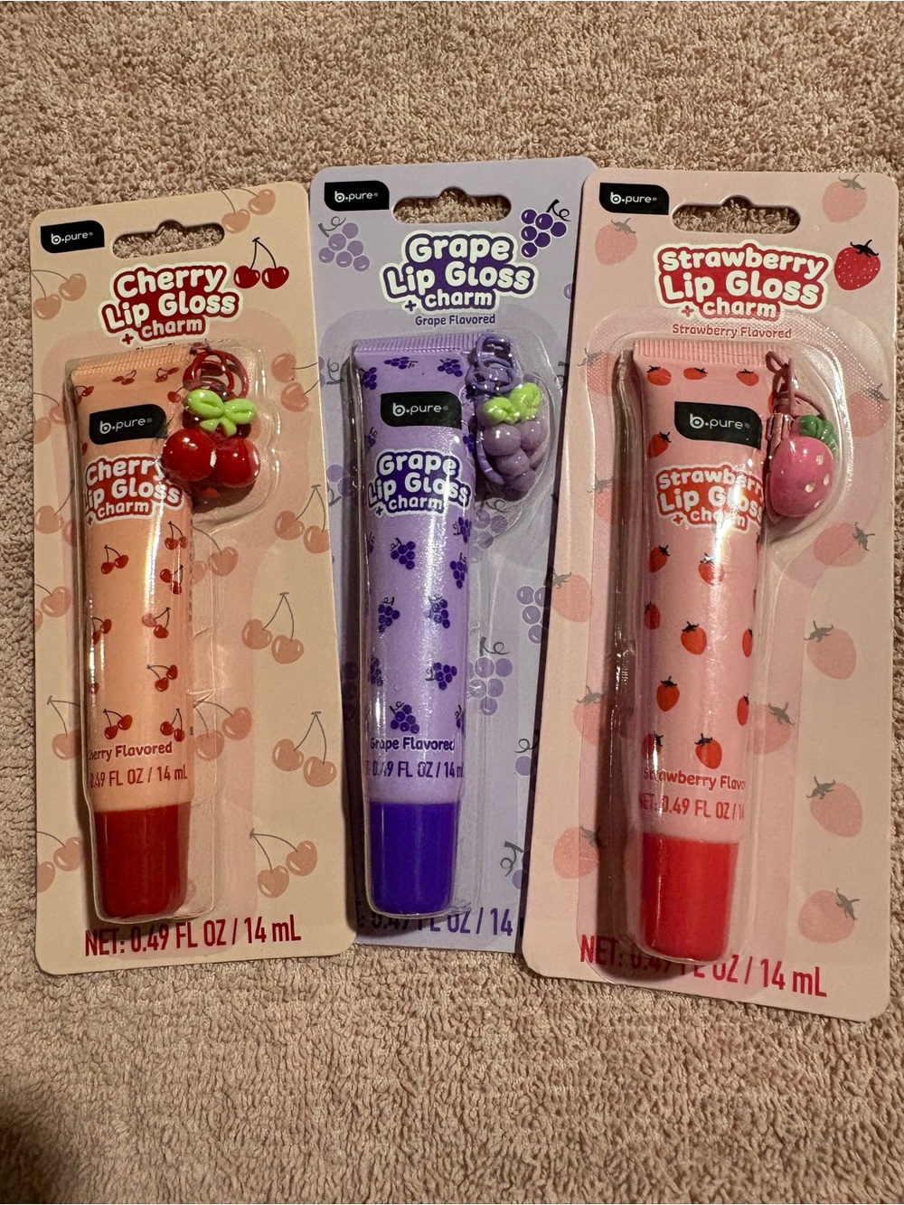 Grape Lip Gloss Charm - Purple